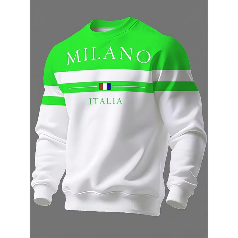 Gensere med trykk for menn, Milano Italia-15
