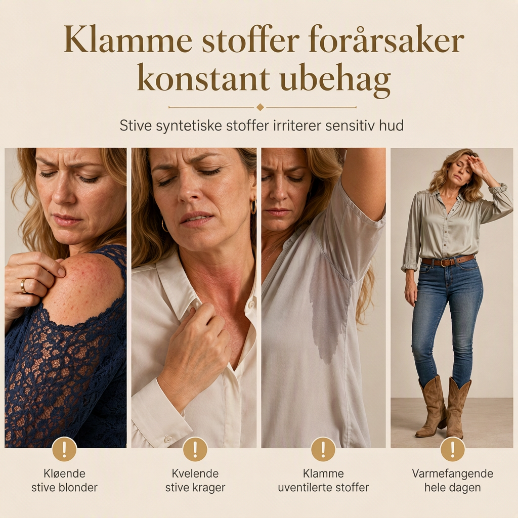 Blondebluse for dame – løs passform med lange ermer-1