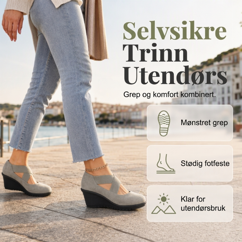 Kileformede flatsko for kvinner, pådragsvennlige og komfortable-1