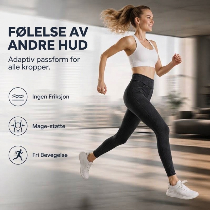 Høytaljede slanke jeans for kvinner-1