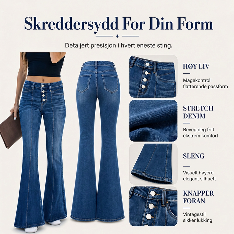 Høy midje stretch utbukser for kvinner-1