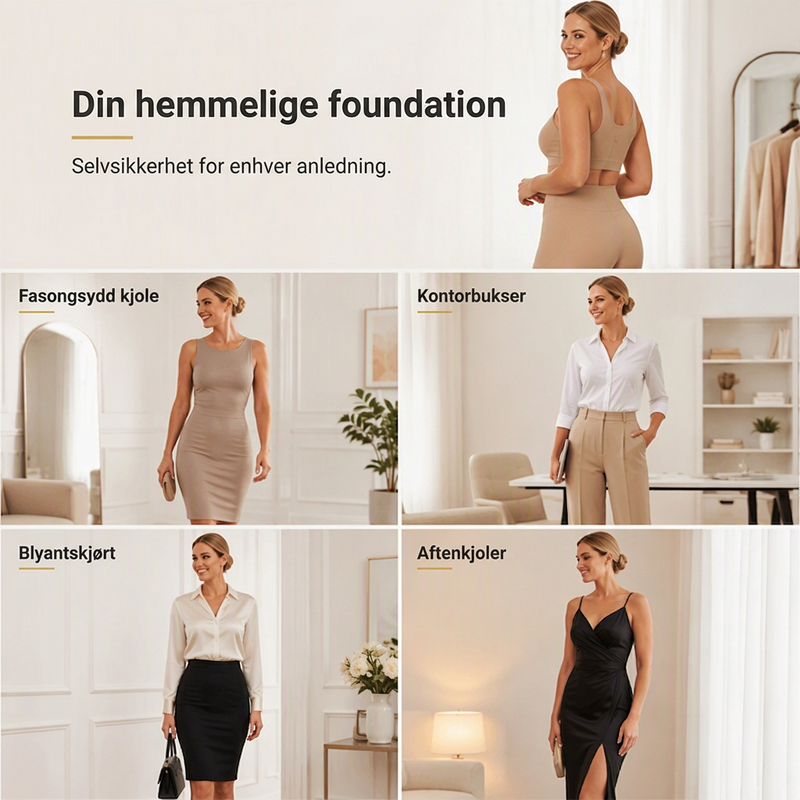Damehøytaljede, mageholdende, polstrede shapewear-shorts-4