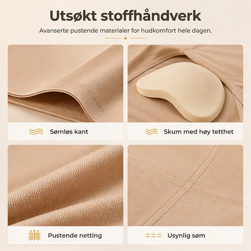 Damehøytaljede, mageholdende, polstrede shapewear-shorts-5
