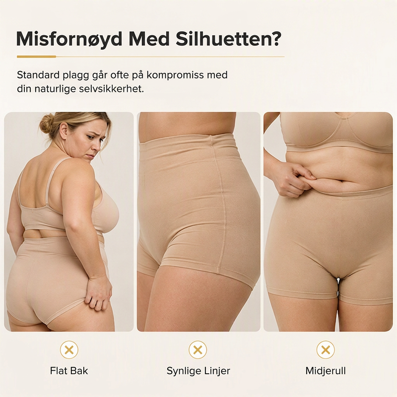 Damehøytaljede, mageholdende, polstrede shapewear-shorts-6