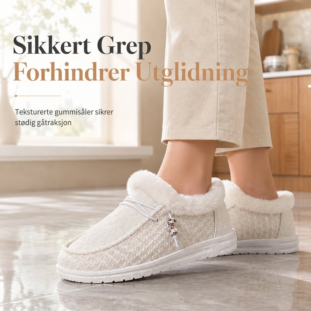 Varme plysj-bomullssko for kvinner-3