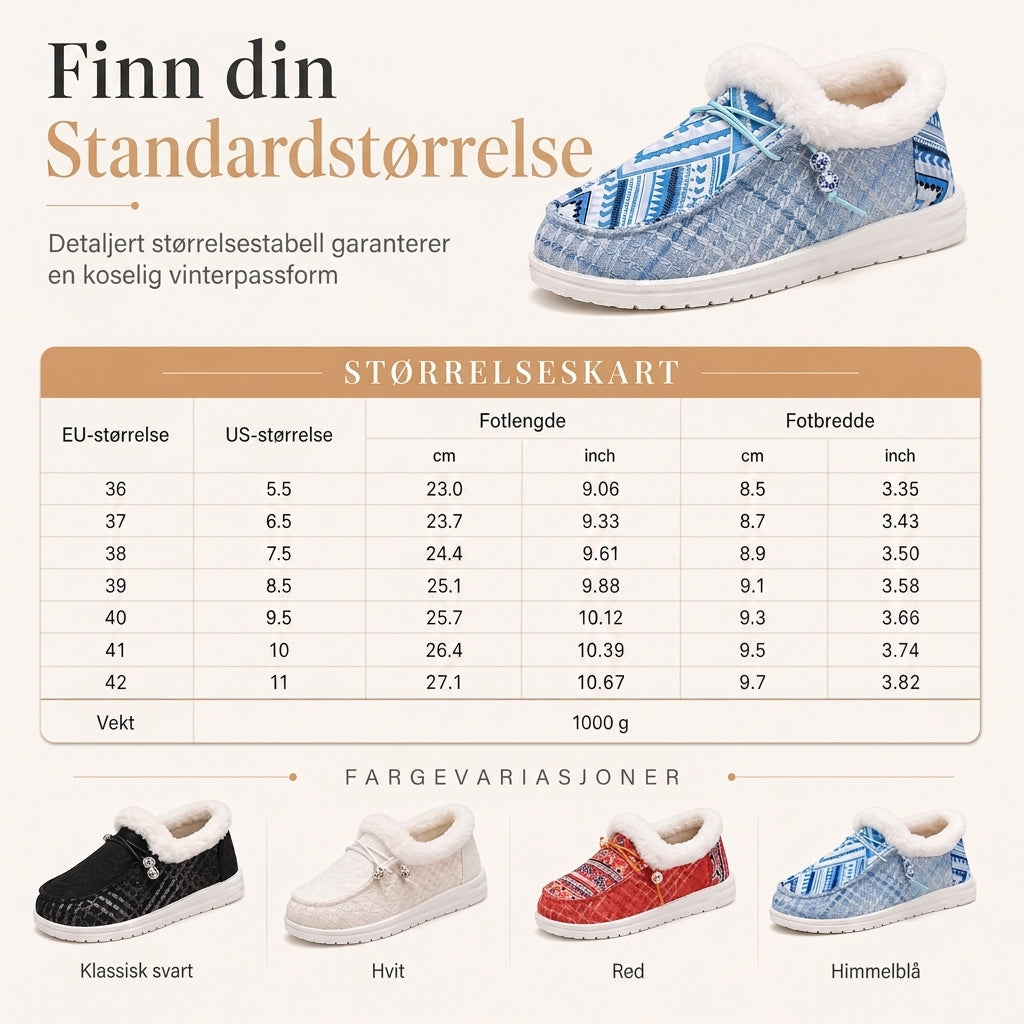 Varme plysj-bomullssko for kvinner-7