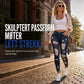 Dame høyvist, revne skinny-jeans, slitt og strekkbar denim-bukser-2