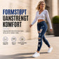 Dame høyvist, revne skinny-jeans, slitt og strekkbar denim-bukser-5