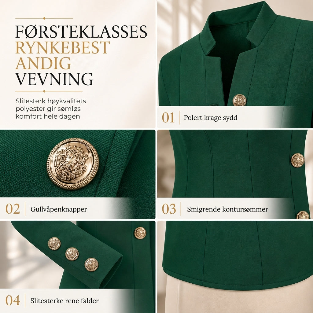 Dameblazer med ståkrage, smal passform-2
