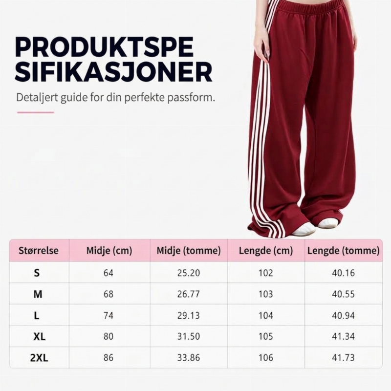 Dame vidbukser med sidestriper-8