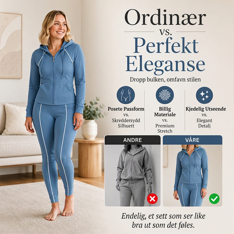 Treningssett med glidelåsgenser og bukser for kvinner-3