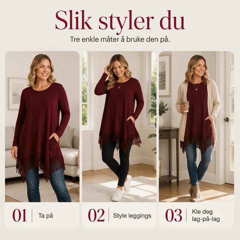Bohemsk blonde-tunikktopp for kvinner-6