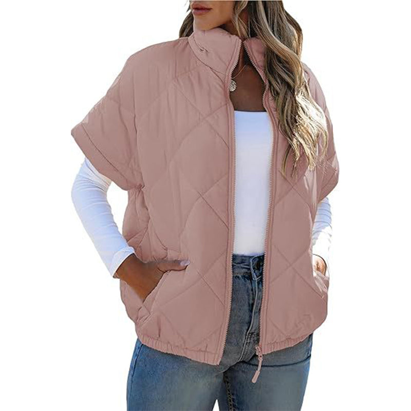 Varm vattert vest for kvinner-10