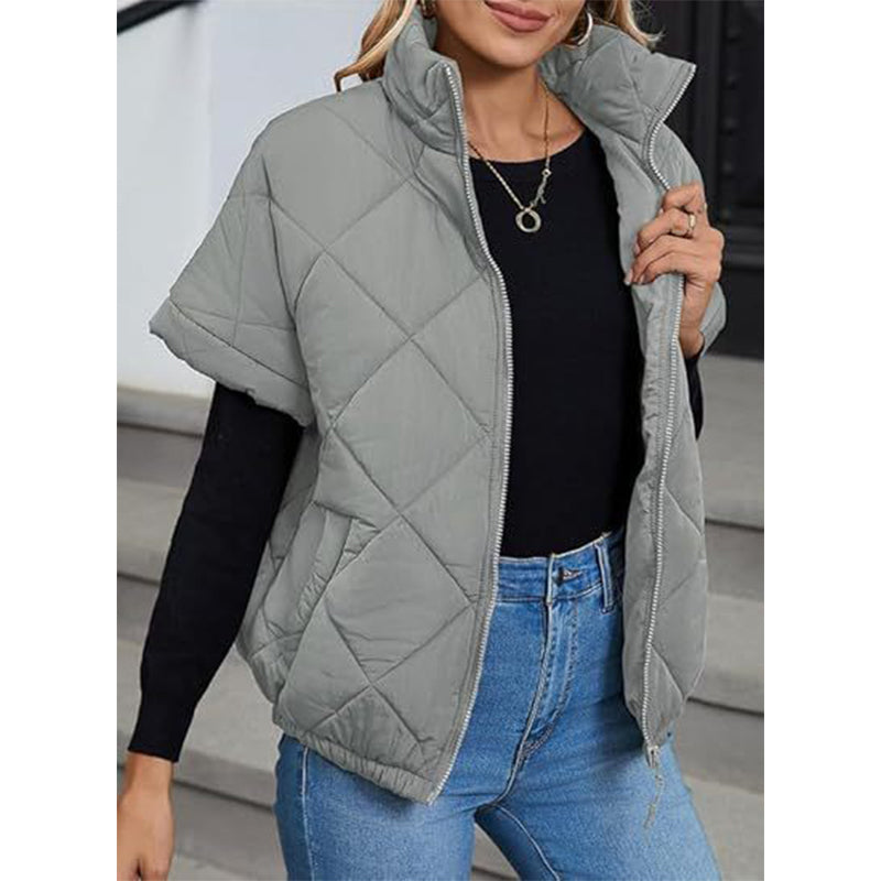Varm vattert vest for kvinner-13