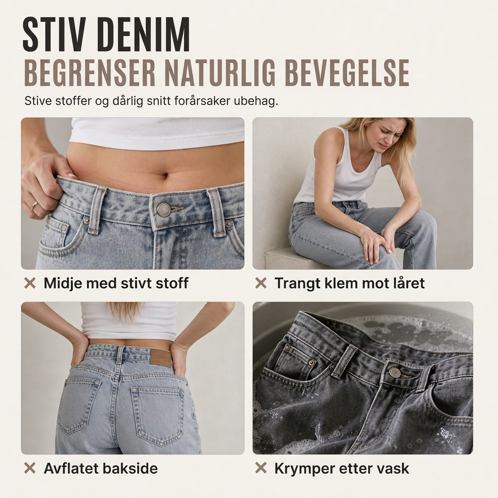 Retro høytaljede vide jeans for kvinner-1
