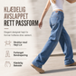Retro høytaljede vide jeans for kvinner-5