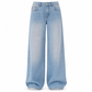 Retro høytaljede vide jeans for kvinner-9