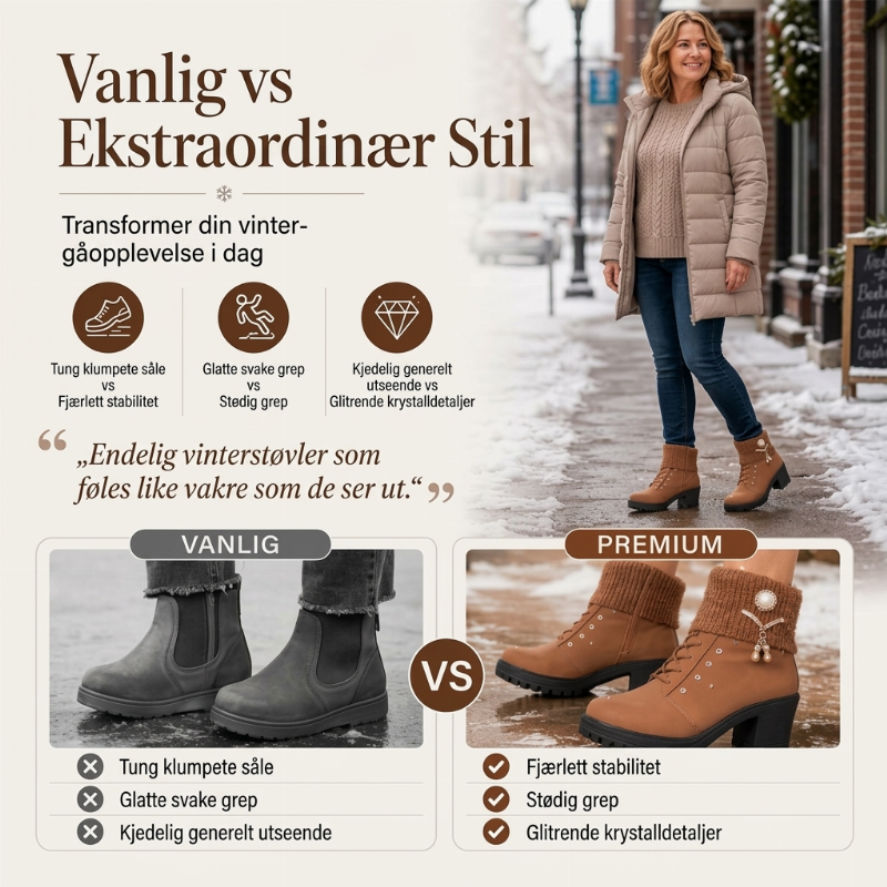 Tykk, varm støvler med blokk hæl for kvinner-3