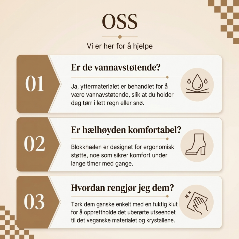 Tykk, varm støvler med blokk hæl for kvinner-6