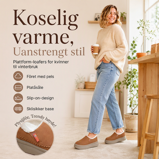 Dame varme foret slip-on-sko
