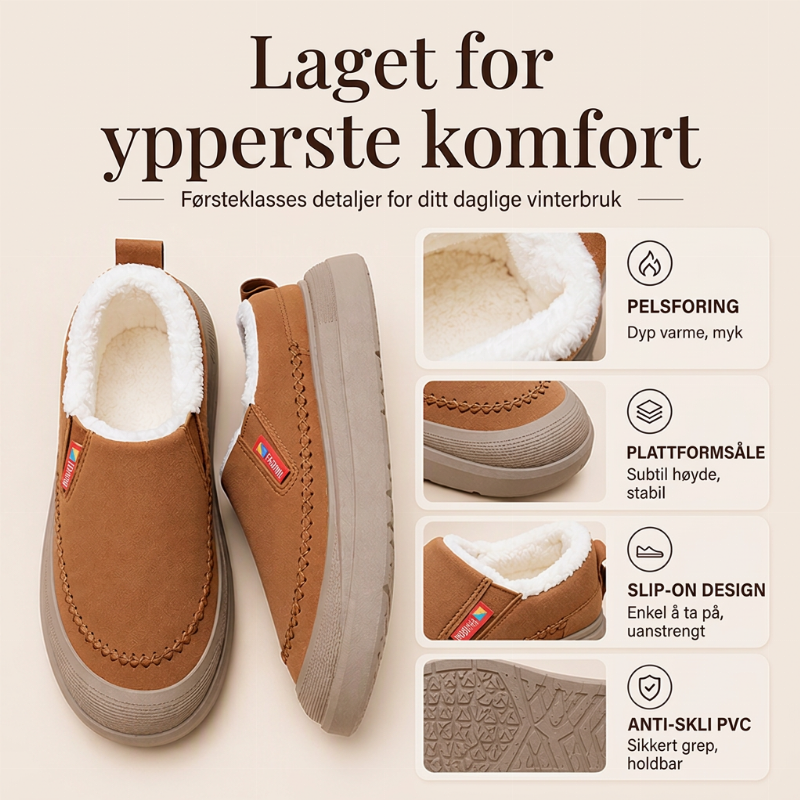 Dame varme foret slip-on-sko-1