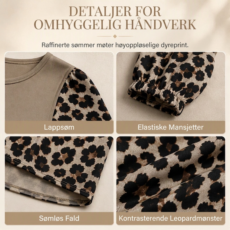 Stilfull Leopard Topp For Kvinner – Komfortabel Langermet Genser-3