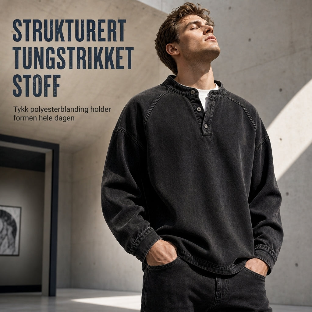 Gensre i vintage-stil, løstsittende og uformell for menn-3
