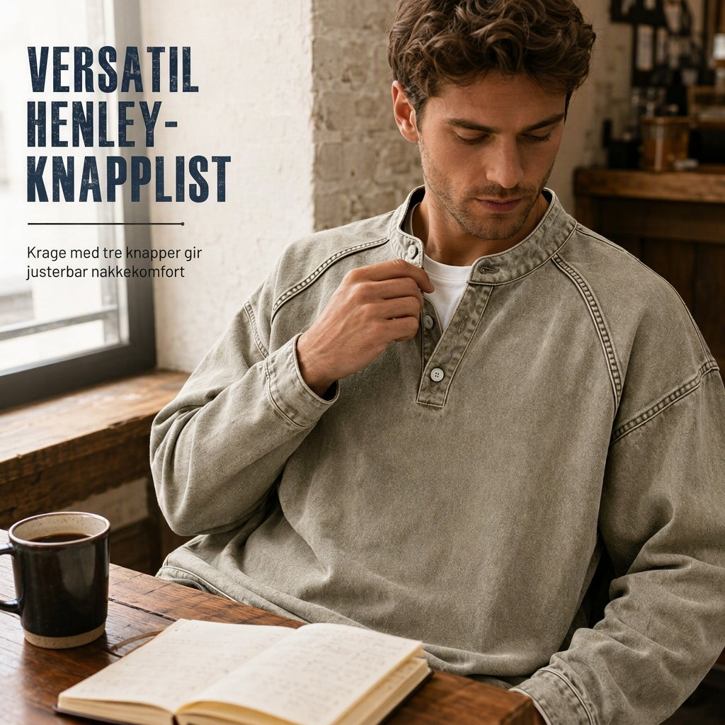 Gensre i vintage-stil, løstsittende og uformell for menn-2