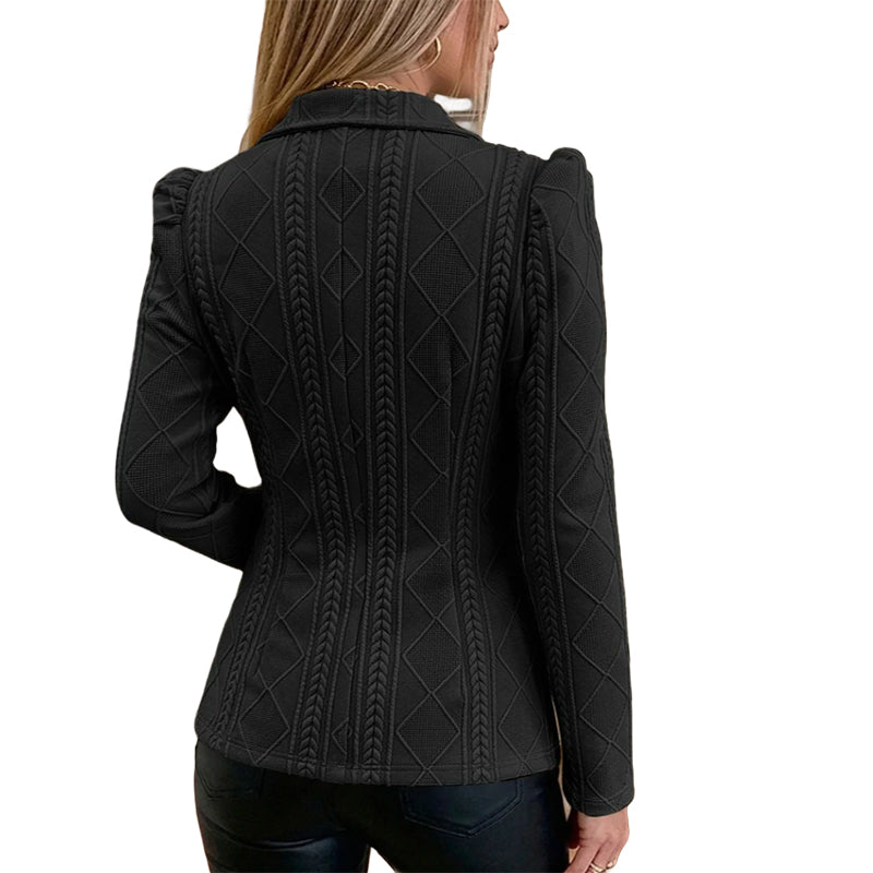 Figursydd blazer for dame med metallknapper-6