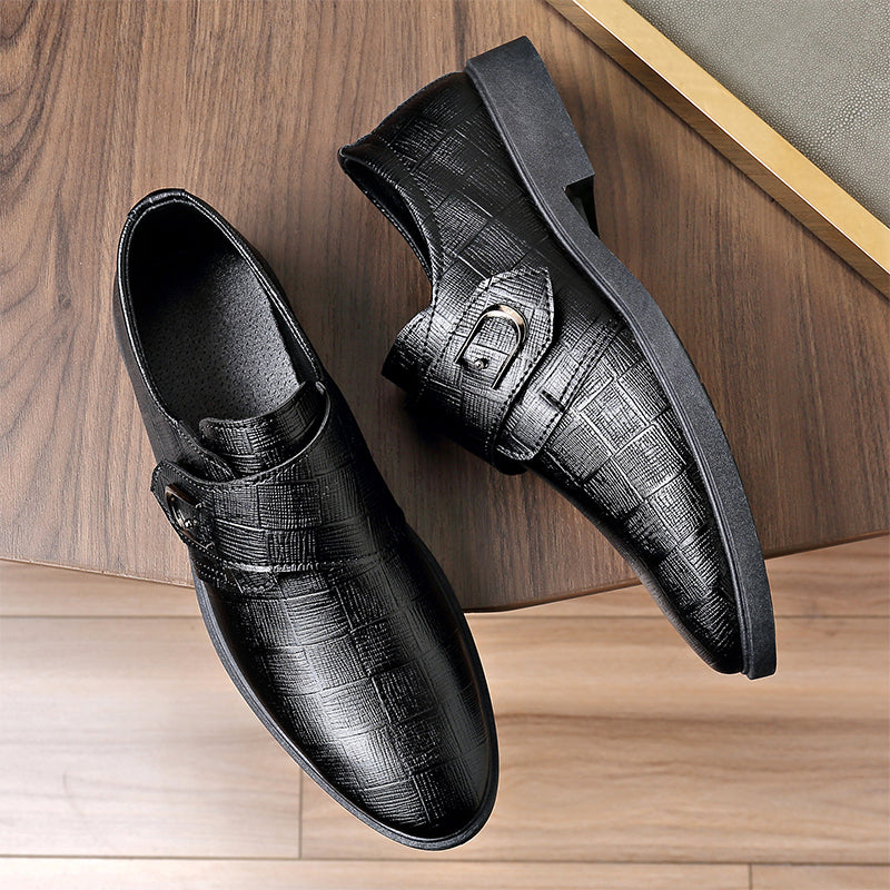 👞 Rask stroppepassform, polert hverdagsstil | Herresko allsidige dresssko-4