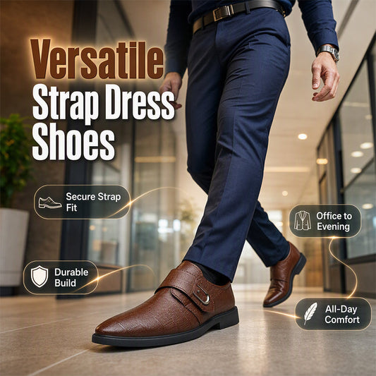 👞 Rask stroppepassform, polert hverdagsstil | Herresko allsidige dresssko