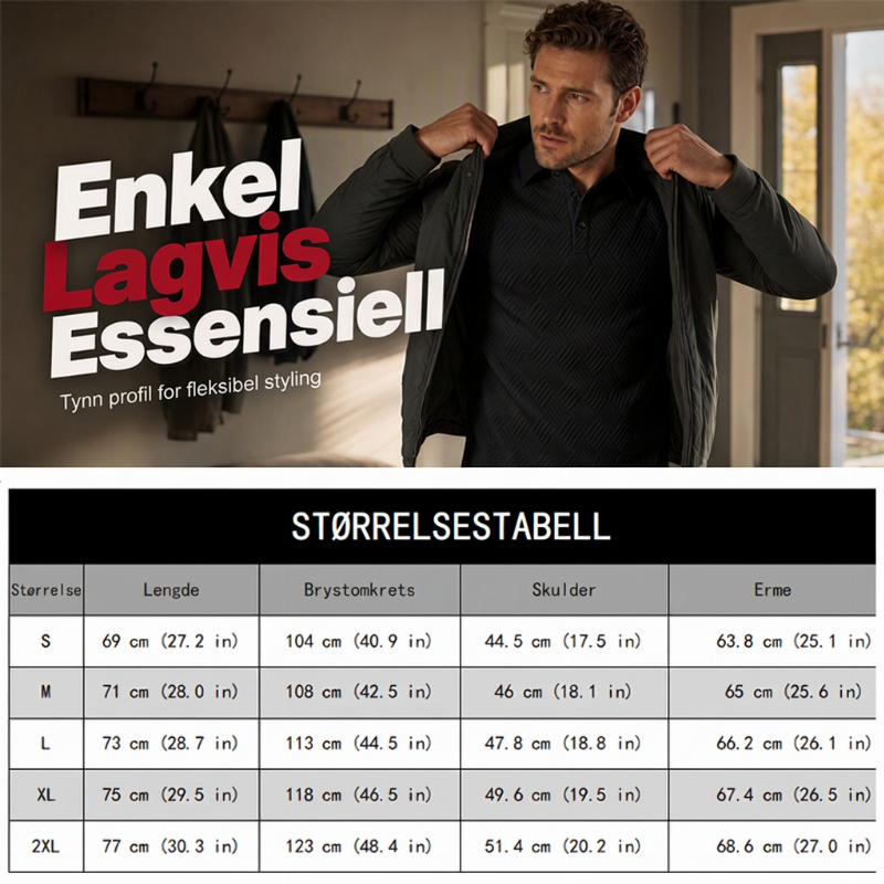 Teksturert langermet lett genser for menn-7