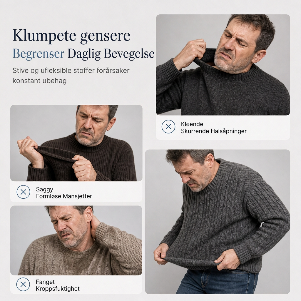 Genser for menn med kvart glidelås, stående krage, bomullsblanding og lange ermer-1