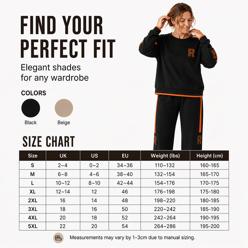 Dame casual sweatshirt og vidbuksesett-5