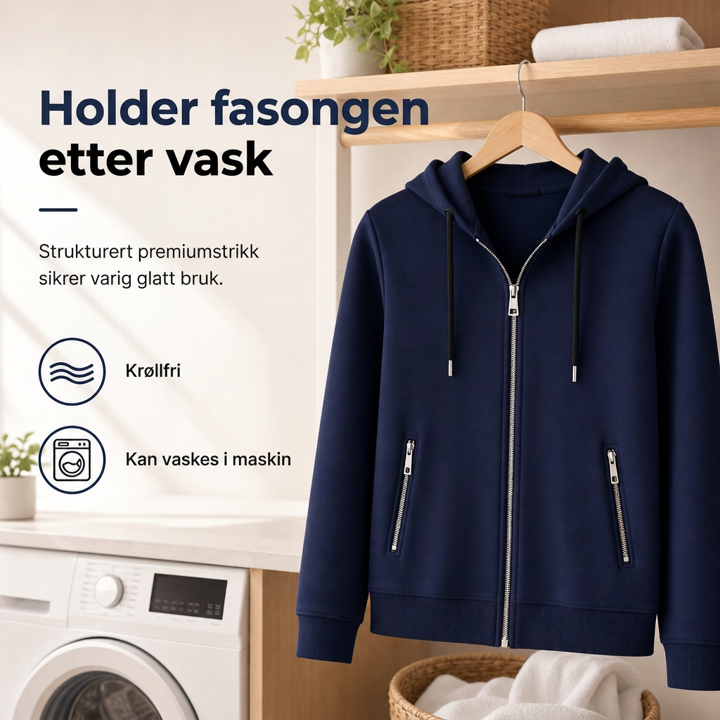 Premium hettegenser for kvinner med hel glidelås og glidelåslommer-6