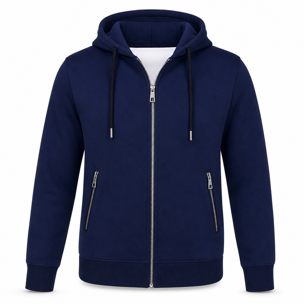 Premium hettegenser for kvinner med hel glidelås og glidelåslommer-8