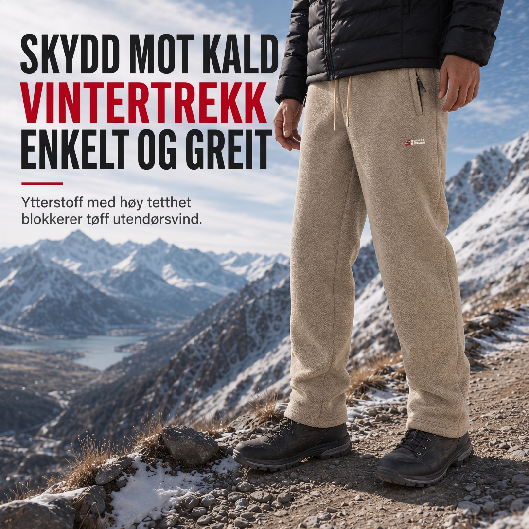 Unisex tykke varme fleecebukser-2