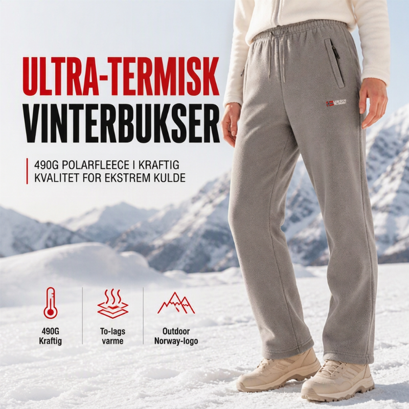 Unisex tykke varme fleecebukser-4