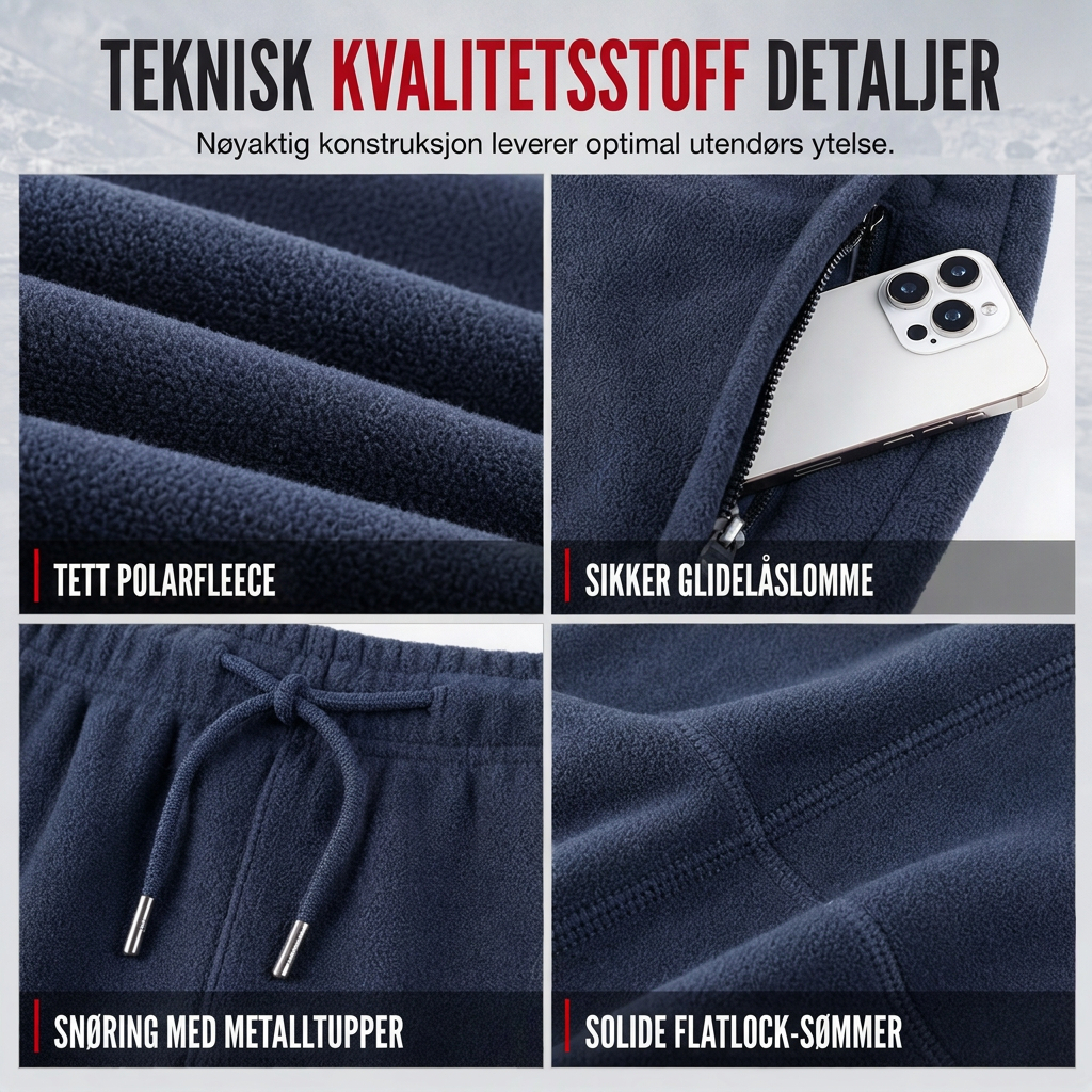Unisex tykke varme fleecebukser-7
