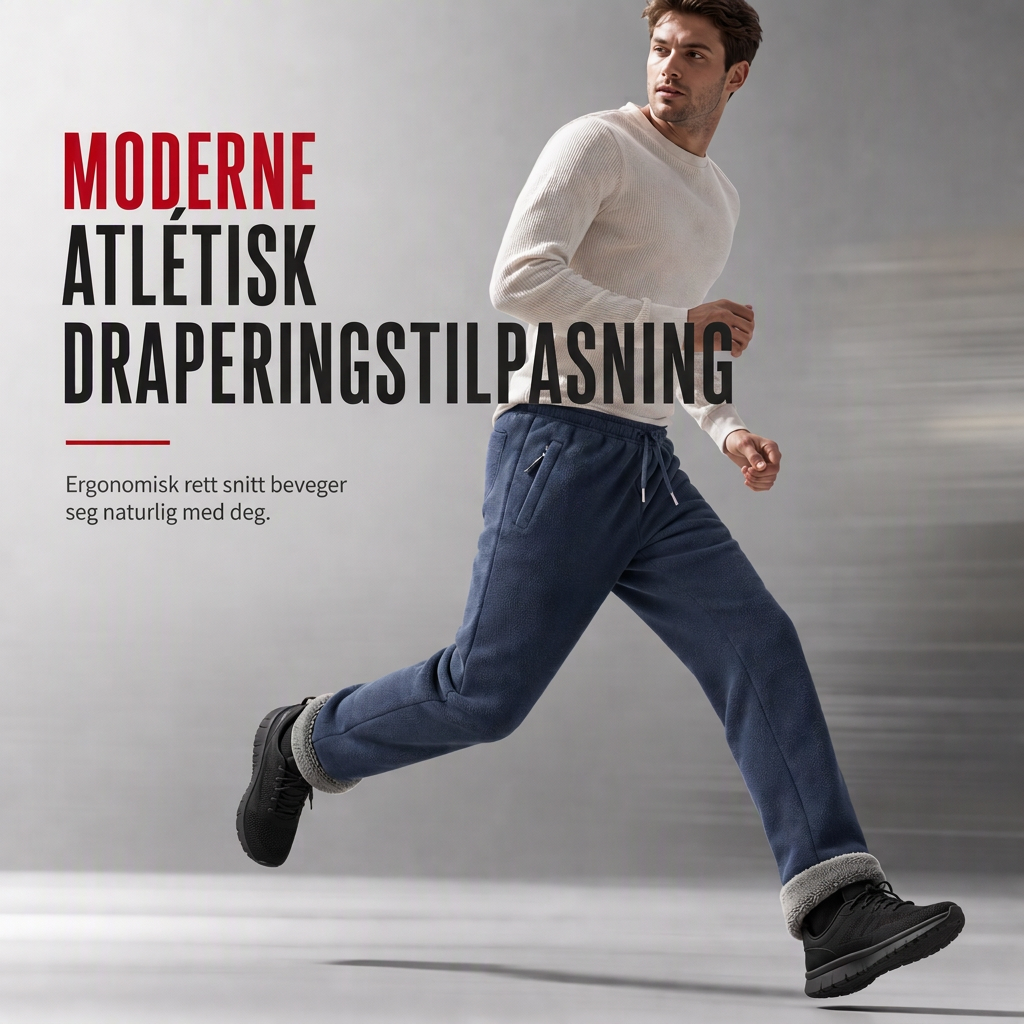 Unisex tykke varme fleecebukser-8