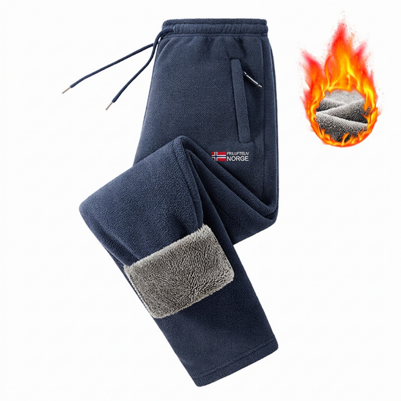 Unisex tykke varme fleecebukser-15