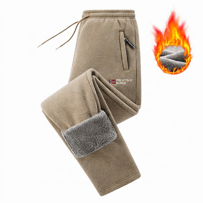 Unisex tykke varme fleecebukser-16