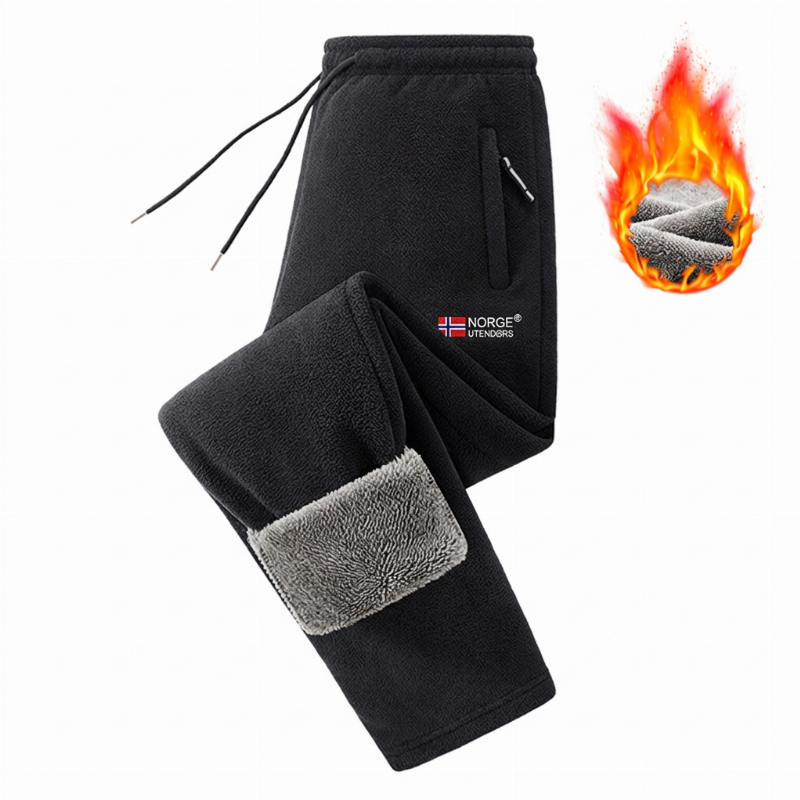 Unisex tykke varme fleecebukser-18