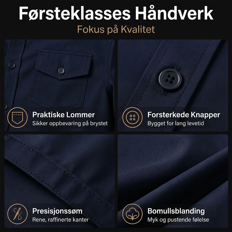 Sett med todelt polyesterskjorte og -bukser for menn-2