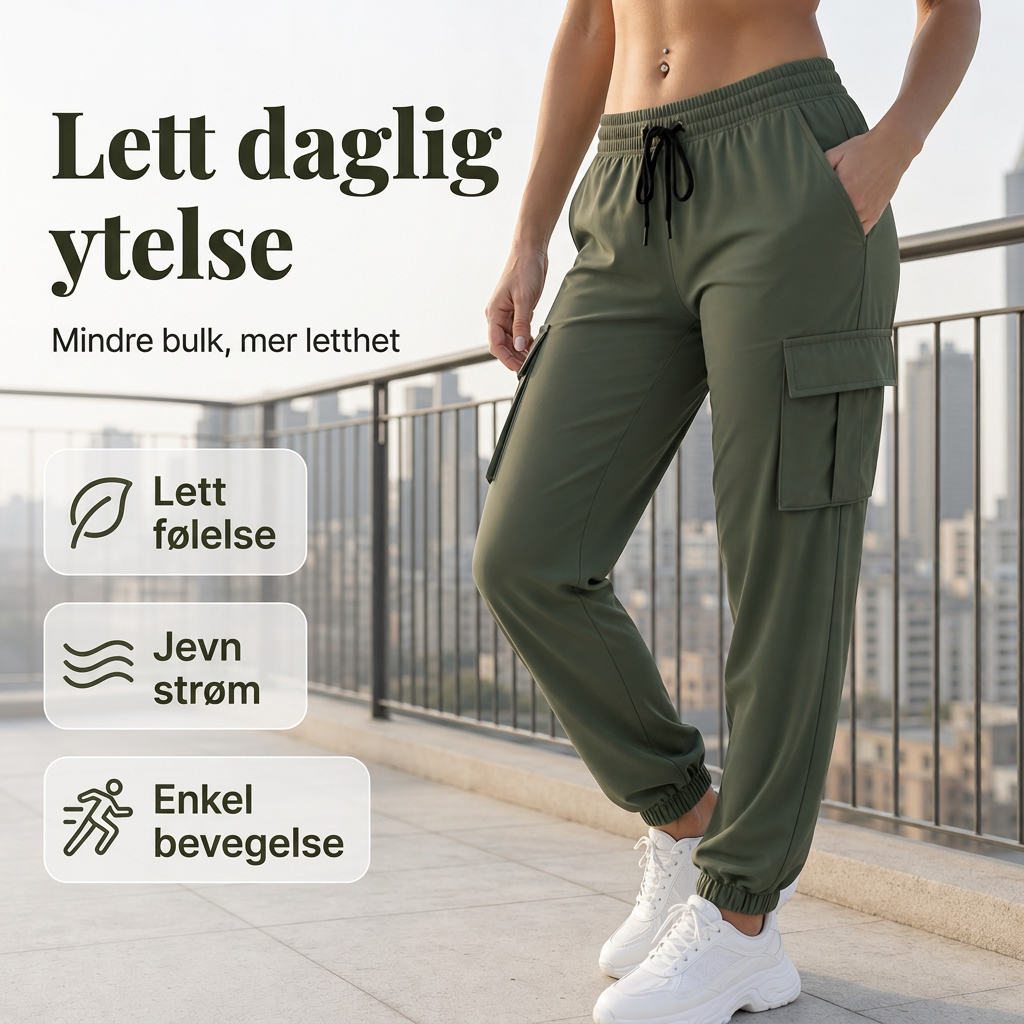 Avslappede cargojoggebukser for kvinner-2