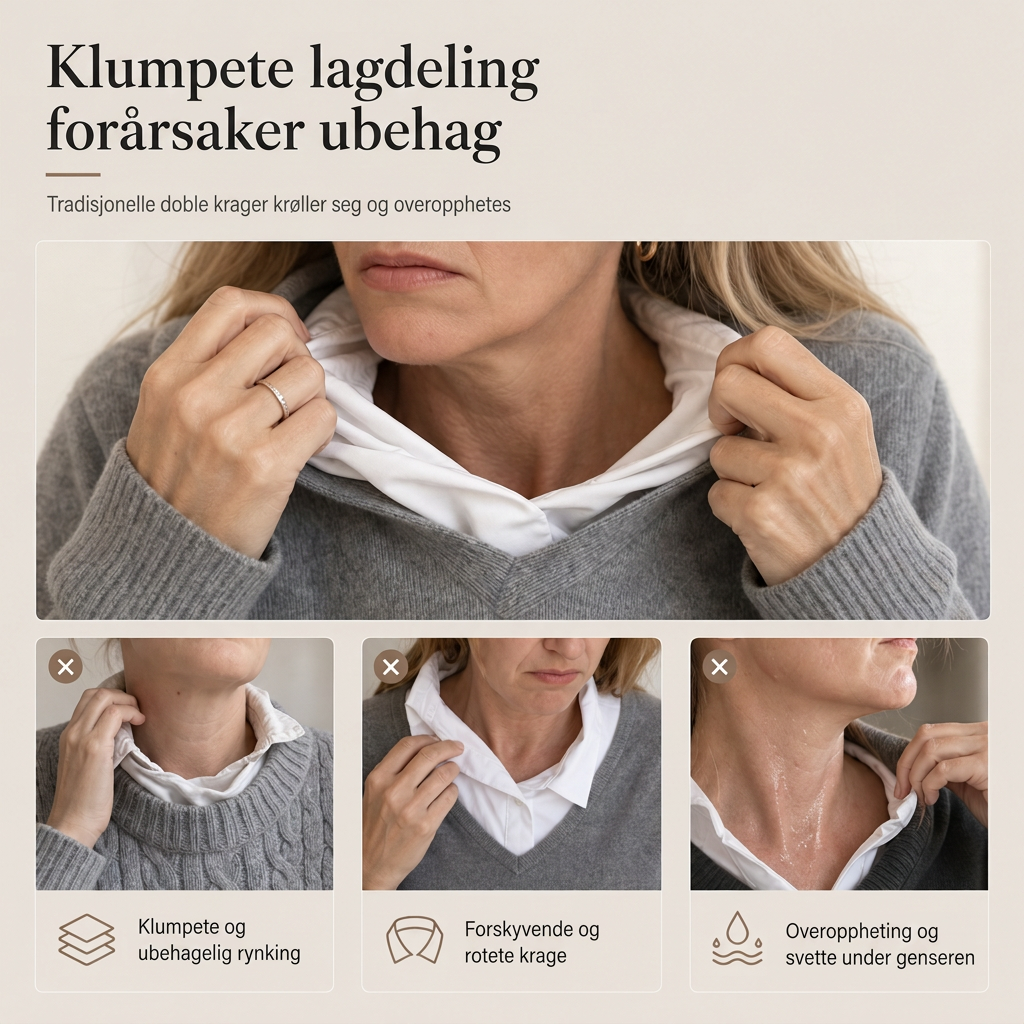 Damelig strikket topp i falsk to-delt design med V-hals-1