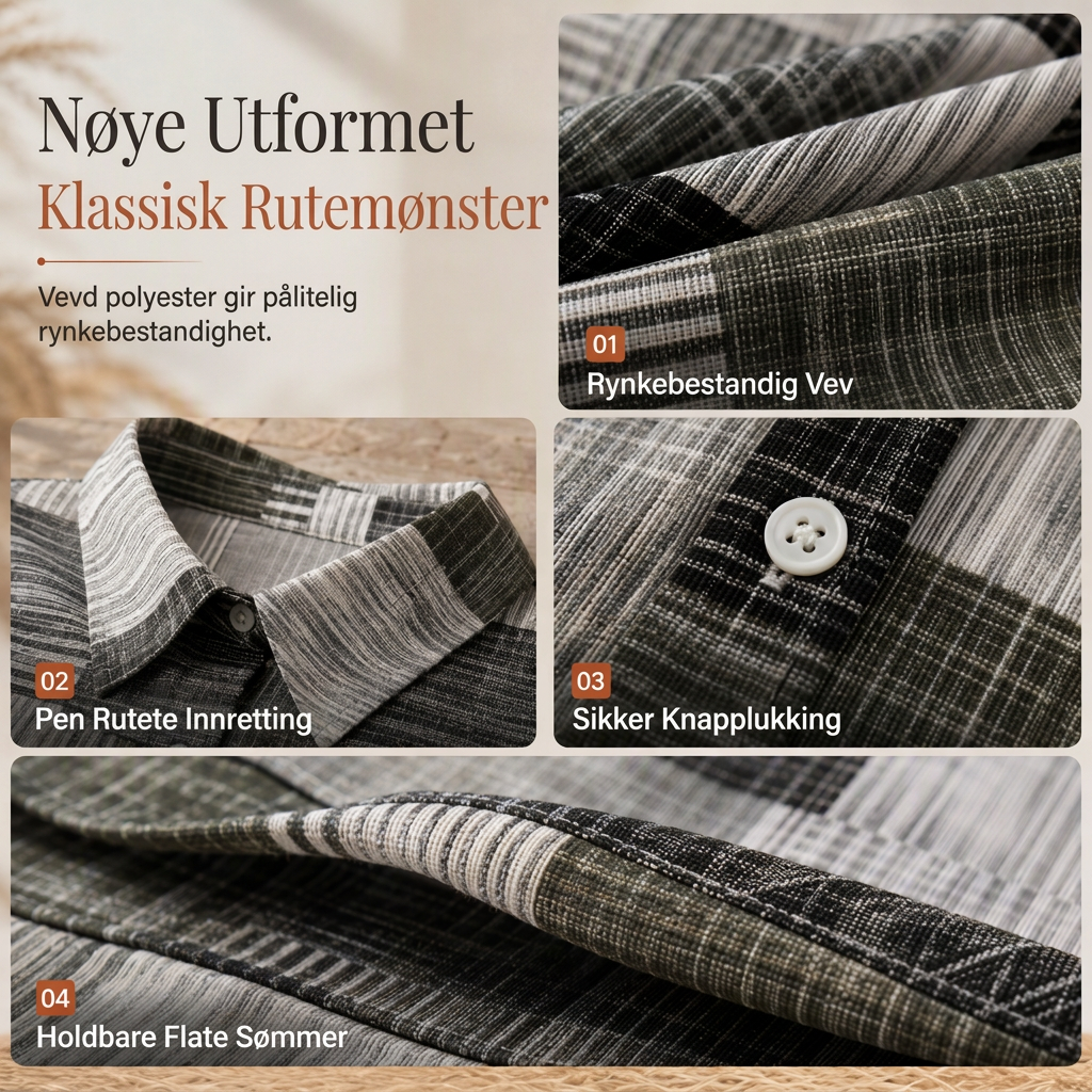 Uformell løstsittende rutete langermet skjorte, pluss størrelse, solbeskyttende yttertøy for vår og høst-3
