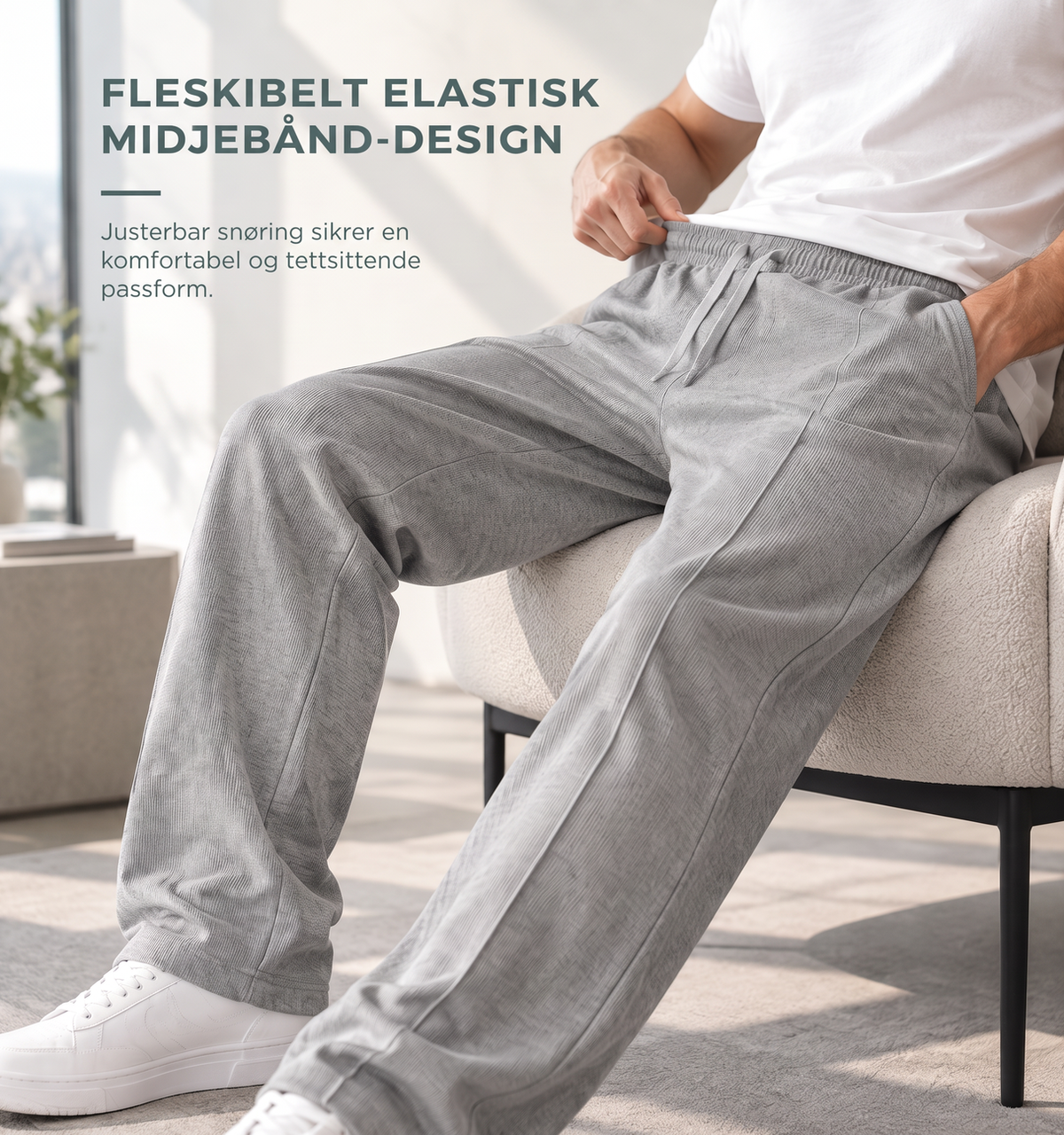 Herre uformelle løstsittende sportsbukser-1