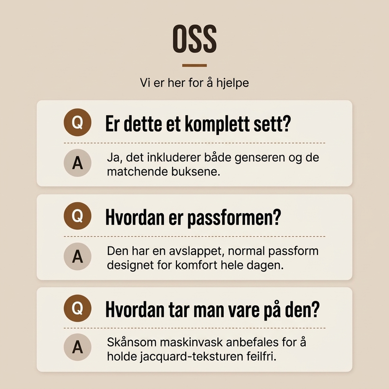 Sett med jakkard-gensere med bokstaver og snørebukser for menn-6