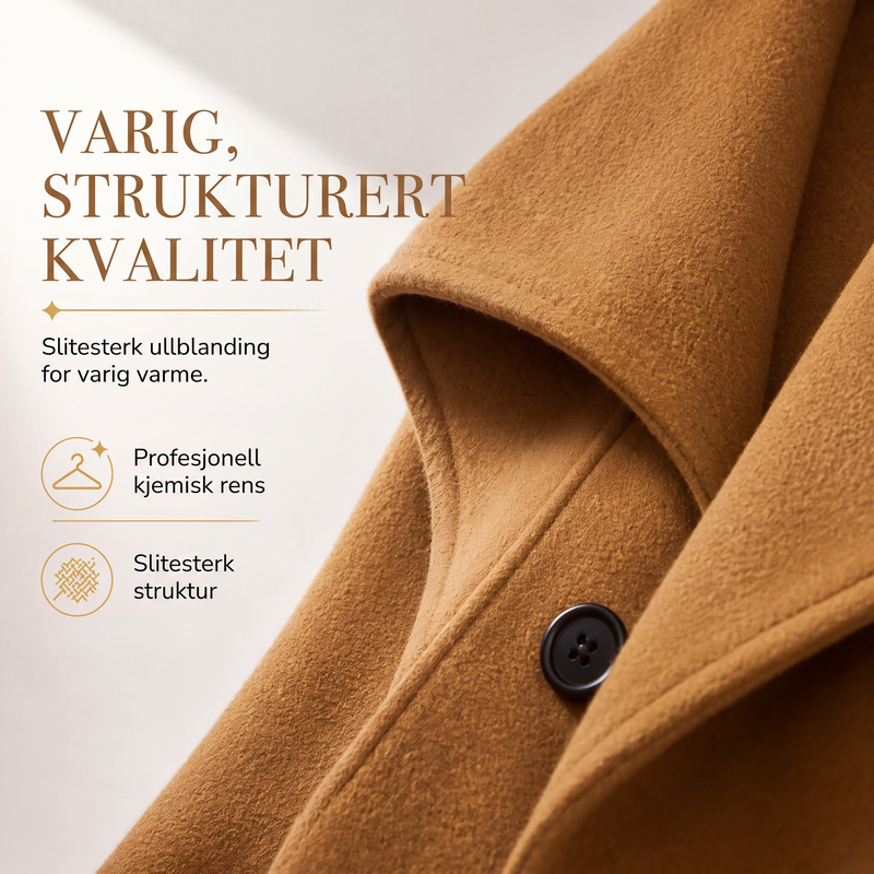 Elegant, tilpasset frakk med slag for kvinner-5